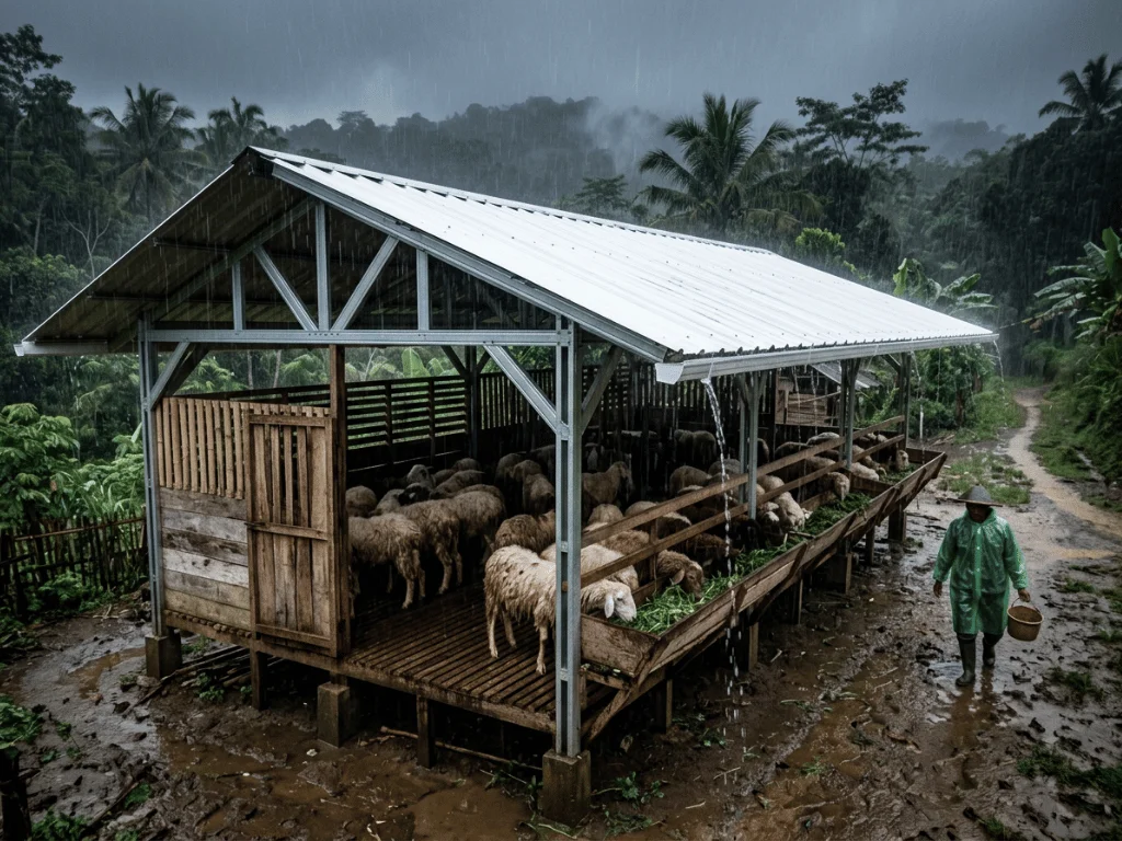 Atap Kandang Ternak UPVC: Solusi Tahan Amonia dan Suhu Stabil