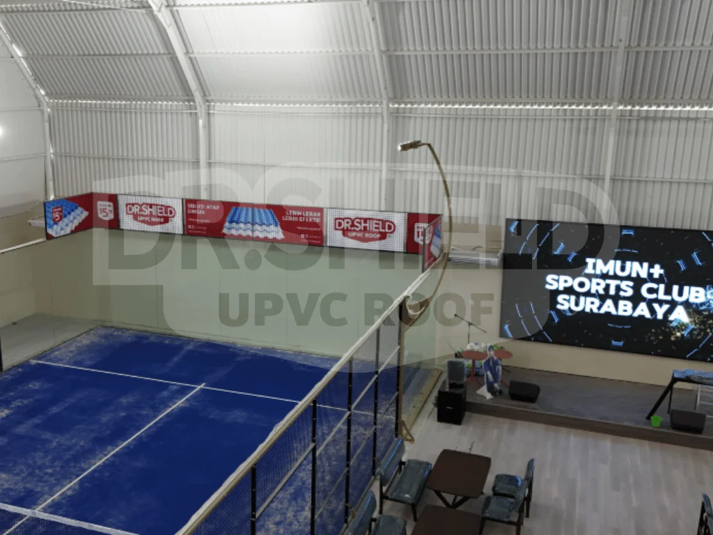 Atap Lapangan Padel UPVC: Proyek Imun Sport Club Surabaya