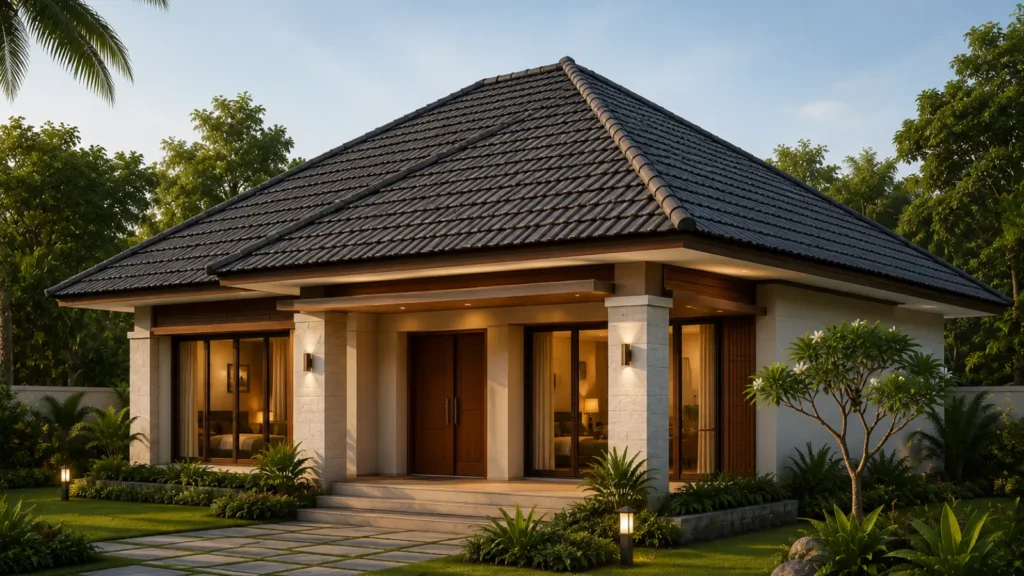 Rumah dengan model atap limasan